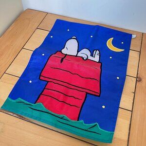 Peanuts Snoopy Embroidered Nylon Flag Fabric Poster UFS 10.75"x15"